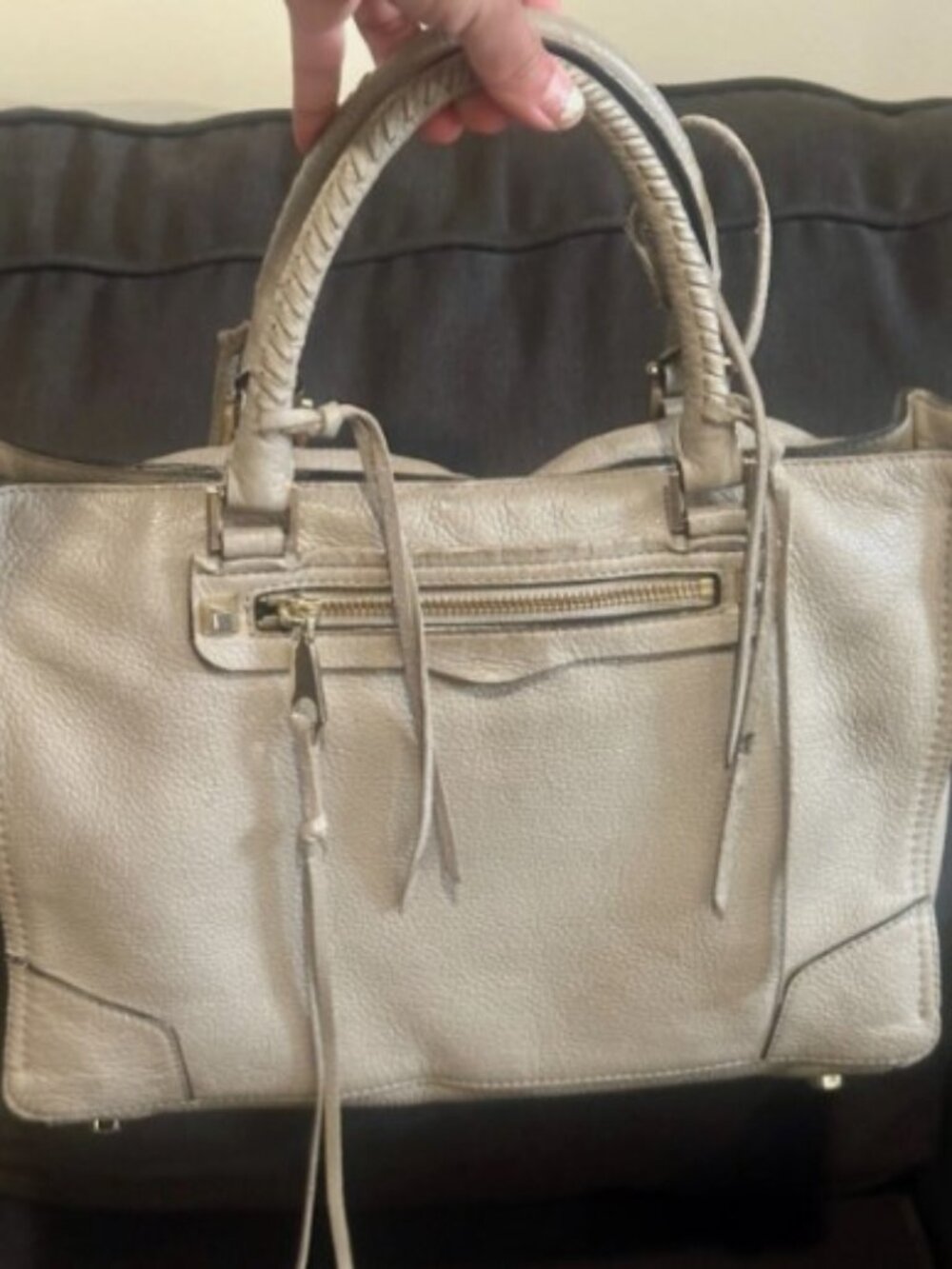Rebecca Minkoff Crossover and Handheld HangBag - Cream/ Beige Color